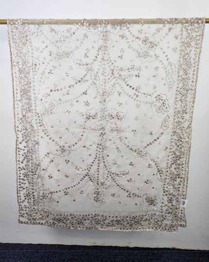 Dyeable Organza with Full Jaal Gotta Work Dupatta