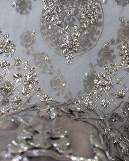 Fancy Handmade Full Jaal Gotta Work Dyeable Organza Dupatta