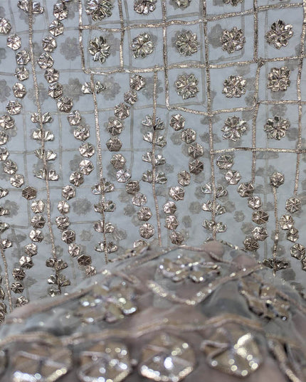 Handmade Full Jaal Gotta Work Dyeable Organza Dupatta