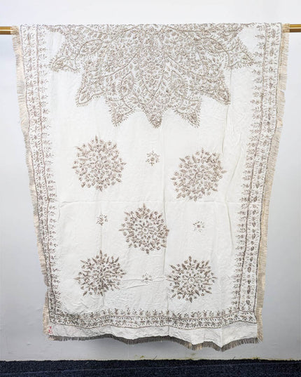 Silk with Handmade Full Jaal Gotta Work Dupatta (Dyeable in All Colors)