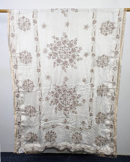 Handmade Full Jaal Gotta Work Dyeable Silk Dupatta