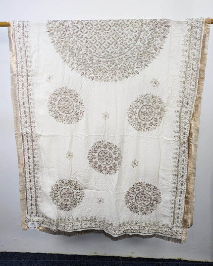 Fancy Handmade Full Jaal Gotta Work Dyeable Silk Dupatta