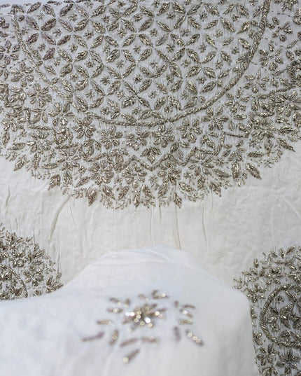 Fancy Handmade Full Jaal Gotta Work Dyeable Silk Dupatta