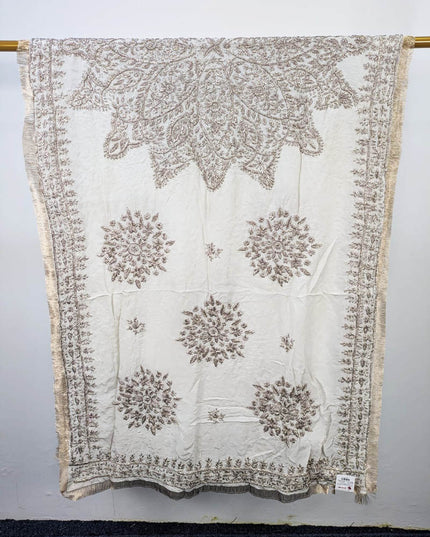 Silk with Handmade Full Jaal Gotta Work Dupatta (Dyeable in All Colors)