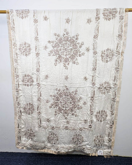 Handmade Full Jaal Gotta Work Dyeable Silk Dupatta