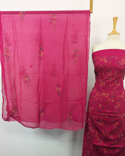 Lawn with Full Jaal Kacha Tanka Work 3Pc Unstitched