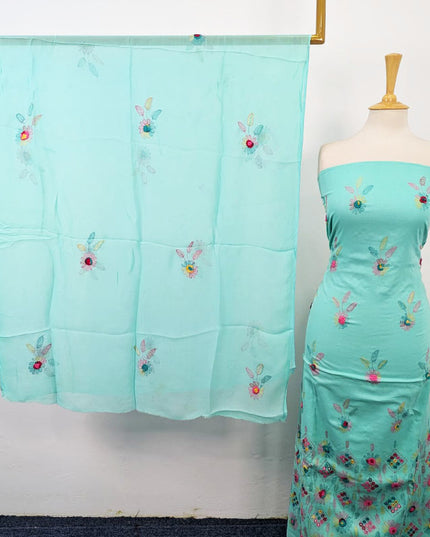 Fancy Lawn with Kacha Tanka + Mirror Work 2Pc Unstitched