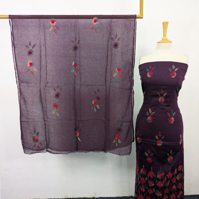 Fancy Lawn with Kacha Tanka + Mirror Work 2Pc Unstitched