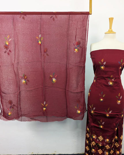 Fancy Lawn with Kacha Tanka + Mirror Work 2Pc Unstitched