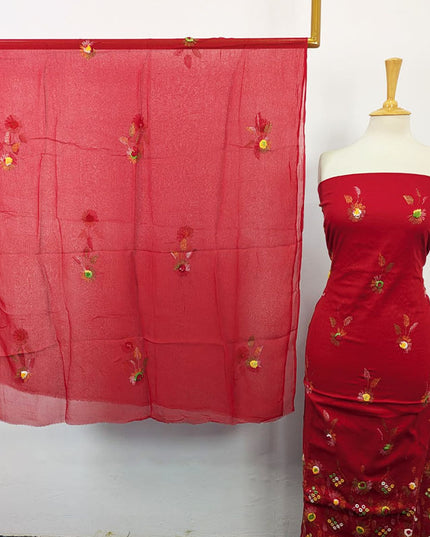 Fancy Lawn with Kacha Tanka + Mirror Work 2Pc Unstitched