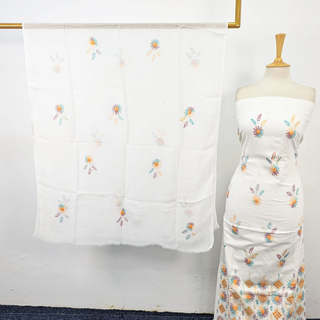 Fancy Lawn with Kacha Tanka + Mirror Work 2Pc Unstitched