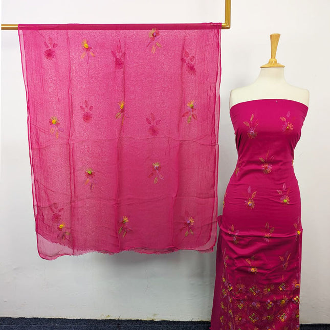 Fancy Lawn with Kacha Tanka + Mirror Work 2Pc Unstitched