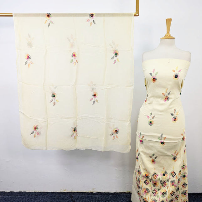 Fancy Lawn with Kacha Tanka + Mirror Work 2Pc Unstitched