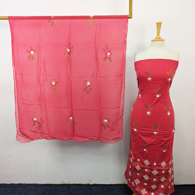 Fancy Lawn with Kacha Tanka + Mirror Work 2Pc Unstitched