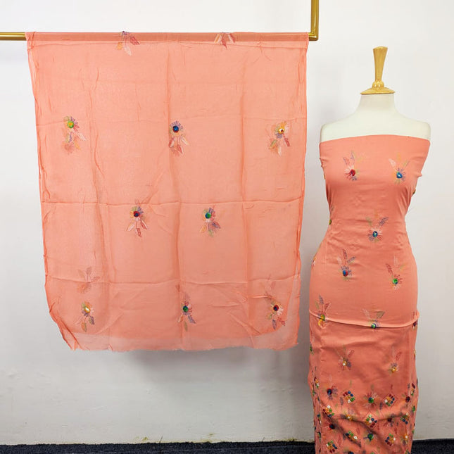 Fancy Lawn with Kacha Tanka + Mirror Work 2Pc Unstitched