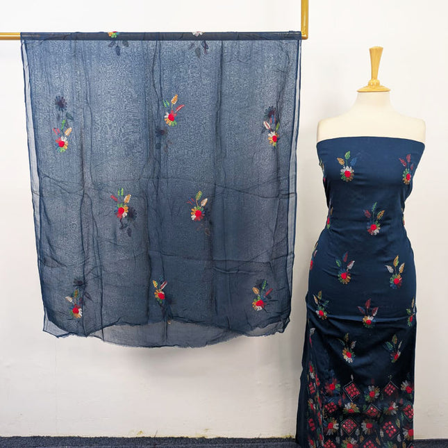 Fancy Lawn with Kacha Tanka + Mirror Work 2Pc Unstitched