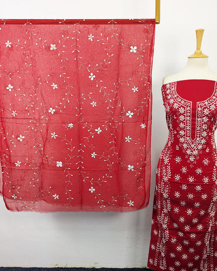 Lawn with Pakka Tanka Work Shirt Dupatta 3Pc Unstitched