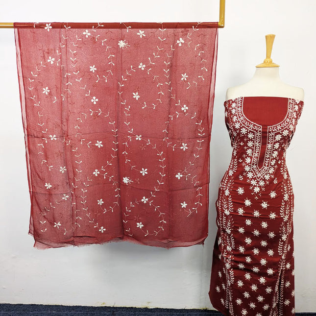 Lawn with Pakka Tanka Work Shirt Dupatta 3Pc Unstitched