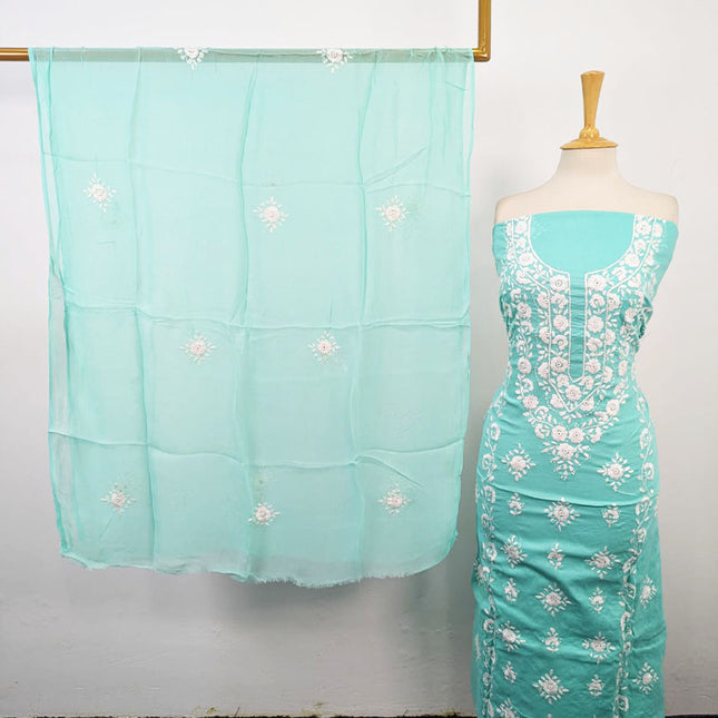 Fancy Lawn with Pakka Tanka + Mirror Work 3Pc Unstitched