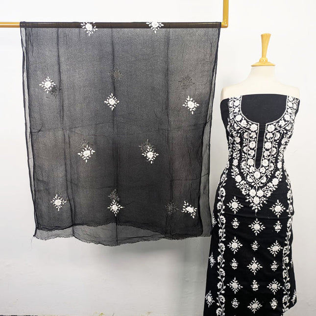 Fancy Lawn with Pakka Tanka + Mirror Work 3Pc Unstitched