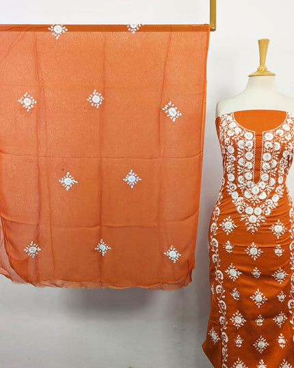 Fancy Lawn with Pakka Tanka + Mirror Work 3Pc Unstitched