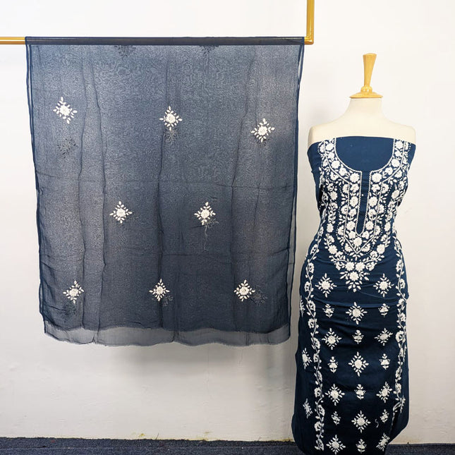 Fancy Lawn with Pakka Tanka + Mirror Work 3Pc Unstitched