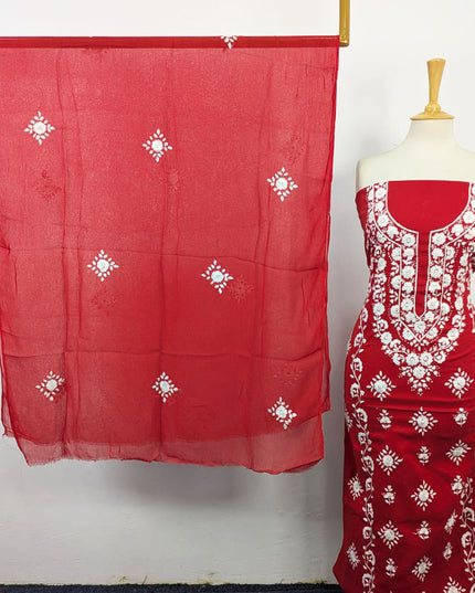 Fancy Lawn with Pakka Tanka + Mirror Work 3Pc Unstitched