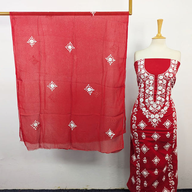 Fancy Lawn with Pakka Tanka + Mirror Work 3Pc Unstitched