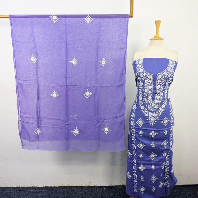 Fancy Lawn with Pakka Tanka + Mirror Work 3Pc Unstitched