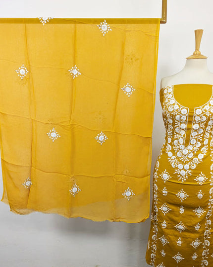 Fancy Lawn with Pakka Tanka + Mirror Work 3Pc Unstitched