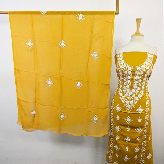 Fancy Lawn with Pakka Tanka + Mirror Work 3Pc Unstitched