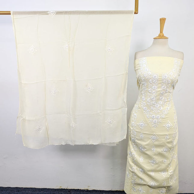 Fancy Lawn with Pakka Tanka + Mirror Work 3Pc Unstitched