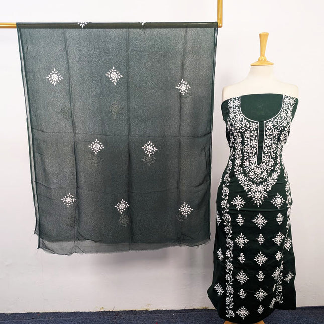 Fancy Lawn with Pakka Tanka + Mirror Work 3Pc Unstitched