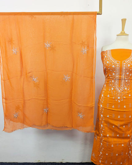 Fancy Lawn with Aplic Work 3Pc Unstitched