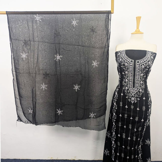 Fancy Lawn with Aplic Work 3Pc Unstitched