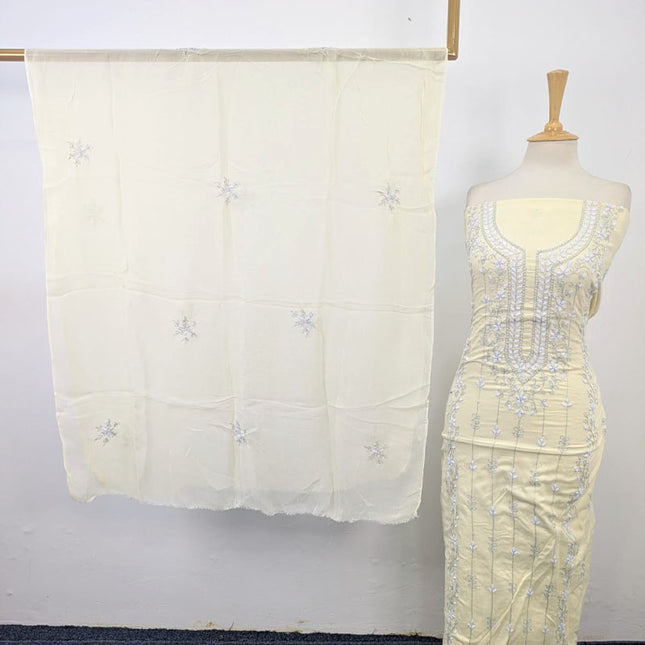 Fancy Lawn with Aplic Work 3Pc Unstitched