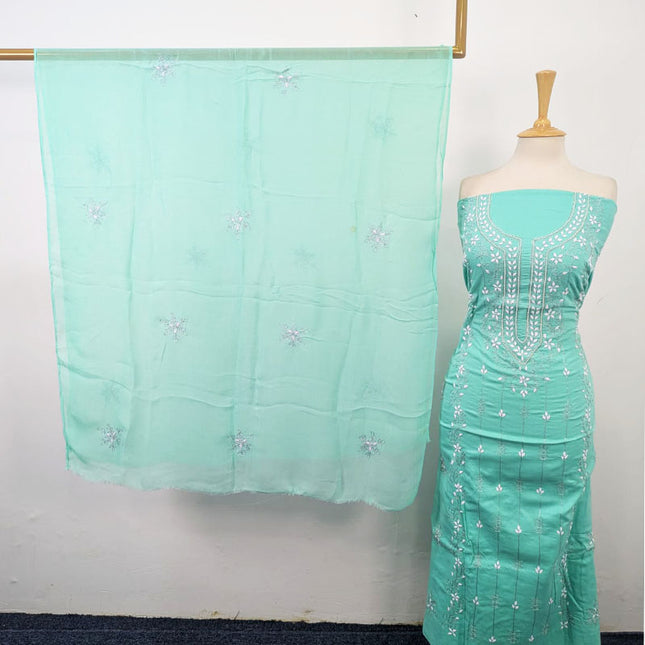 Fancy Lawn with Aplic Work 3Pc Unstitched