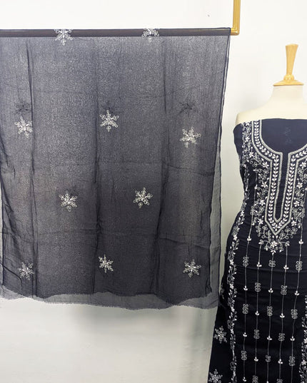 Fancy Lawn with Aplic Work 3Pc Unstitched