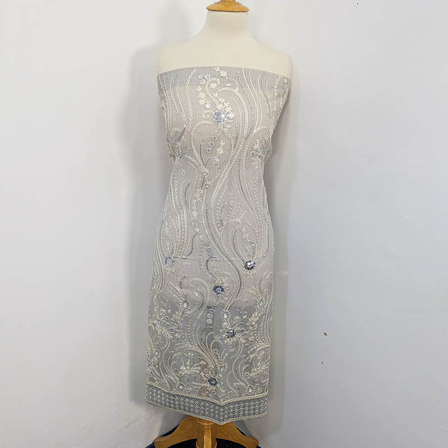 Fancy Embroidered Khaadi Net 2PC unstitched