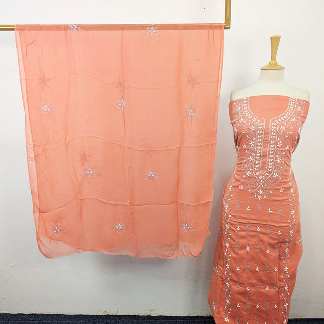 Fancy Lawn with Aplic Work 3Pc Unstitched