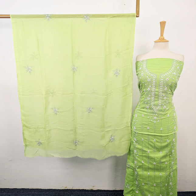 Fancy Lawn with Aplic Work 3Pc Unstitched