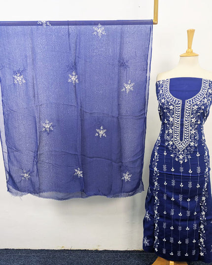 Fancy Lawn with Aplic Work 3Pc Unstitched