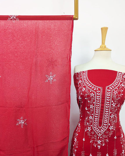 Fancy Lawn with Aplic Work 3Pc Unstitched