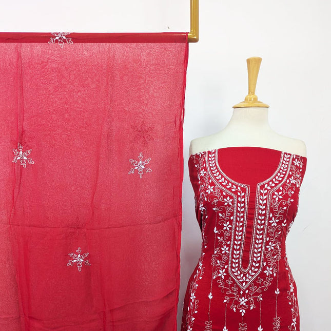 Fancy Lawn with Aplic Work 3Pc Unstitched