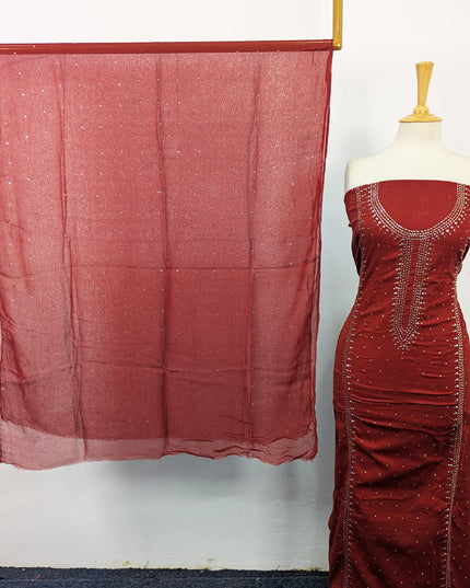 Fancy Lawn with Handmade Mukesh Work 3Pc Unstitched