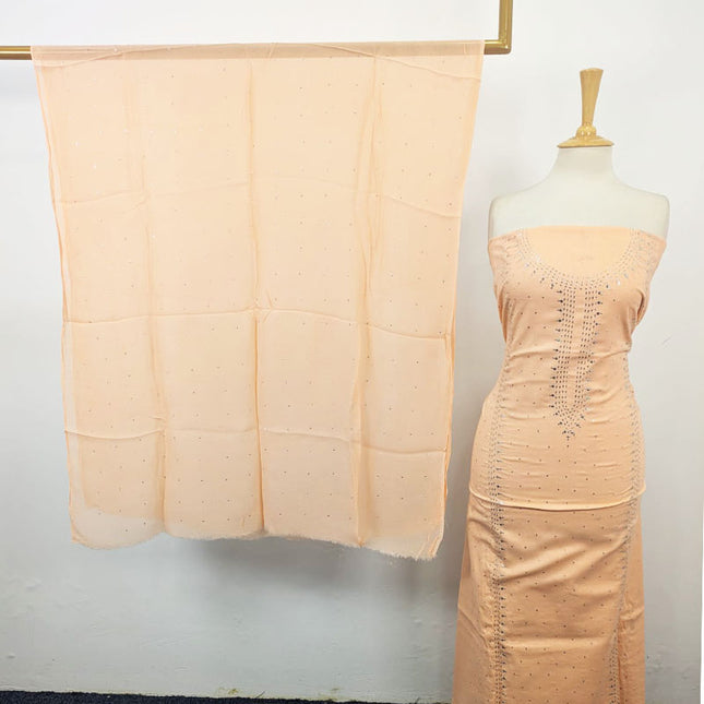 Fancy Lawn with Handmade Mukesh Work 3Pc Unstitched