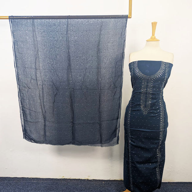 Fancy Lawn with Handmade Mukesh Work 3Pc Unstitched