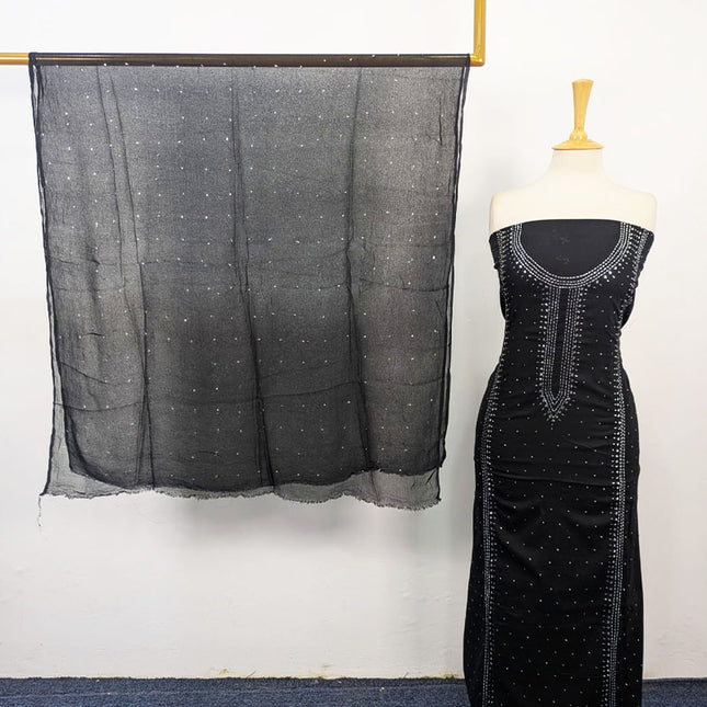 Fancy Lawn with Handmade Mukesh Work 3Pc Unstitched