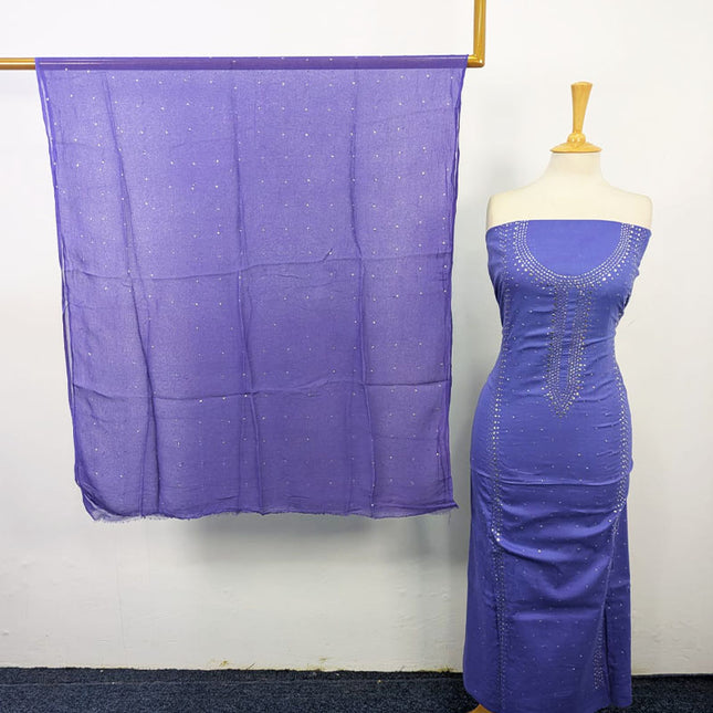 Fancy Lawn with Handmade Mukesh Work 3Pc Unstitched