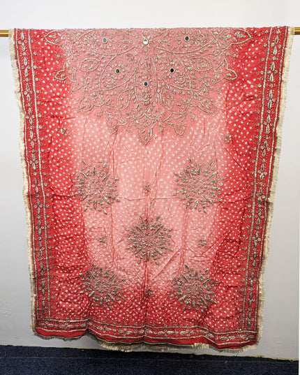 Fancy Chunnri Gotta & Mirror Work Silk Dupatta (Ready To Wear)
